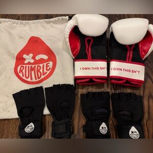 Rumble Boxing Gloves and Wraps Set